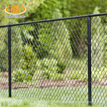 Decorative 6ft black cyclone wire chain link fence